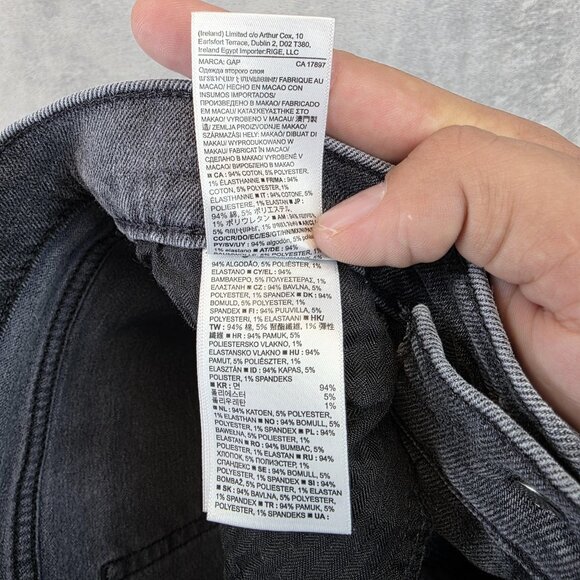 GAP Jeans Womens 6 28 Gray Vintage Slim Mid Rise Ankle Stretch Denim Pants - Picture 11 of 12